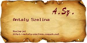 Antaly Szelina névjegykártya
